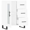 vidaXL Aparador de madera contrachapada blanco brillante 69,5x34x90 cm