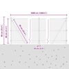vidaXL Poste de Valla Gris 50 x 0,8 m (malla de 36 mm) Acero y PVC