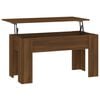 vidaXL Mesa de centro madera de ingenier&iacute;a marr&oacute;n roble 101x49x52 cm