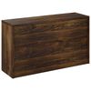 vidaXL Banco zapatero madera contrachapada roble ahumado 80x24x45 cm
