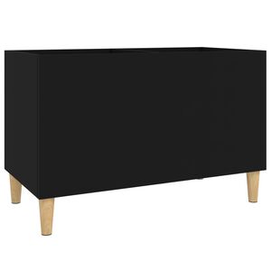 vidaXL Mueble para discos madera contrachapada negro 74,5x38x48 cm