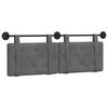 vidaXL Cabecera Colgante Gris oscuro 150 x 55 x 5 cm Terciopelo