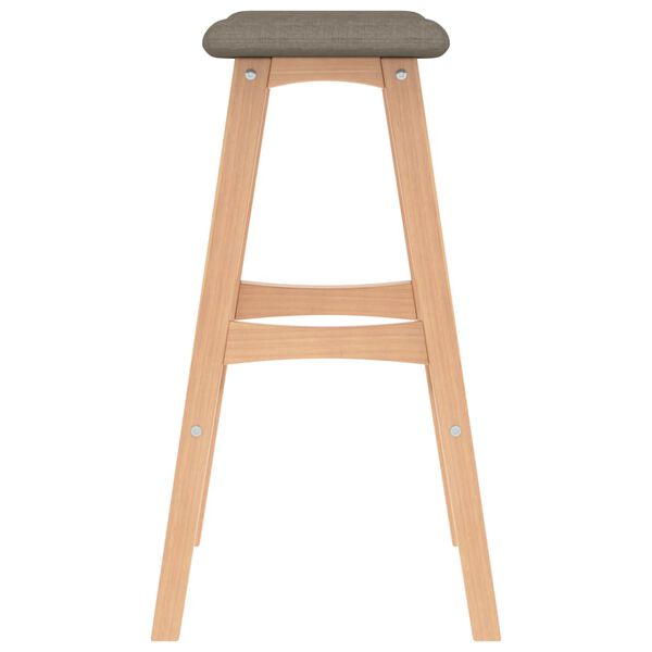 vidaXL Taburetes de cocina 2 unidades tela gris taupe