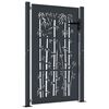 vidaXL Puerta de jard&iacute;n acero gris antracita dise&ntilde;o bamb&uacute; 100x125 cm