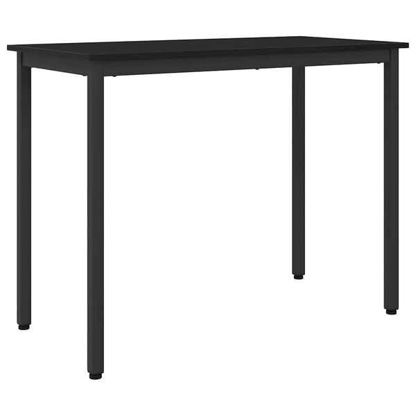 vidaXL Mesa Roble Negro 100 x 50 x 76,5 cm