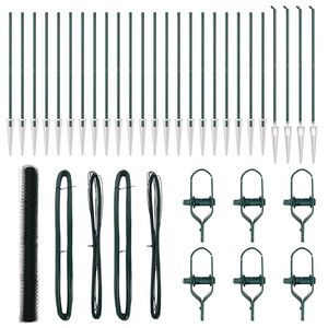 vidaXL Poste de Valla Verde