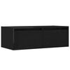 vidaXL Mueble de TV con luces LED roble negro 75x35,5x25 cm