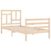 vidaXL Estructura de cama con cabecero madera maciza 90x200 cm
