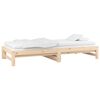 vidaXL Sofá cama extraíble madera maciza de pino 2x(90x190) cm