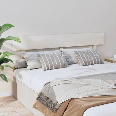 vidaXL Cabecero de cama madera maciza de pino blanco 154x3x81 cm