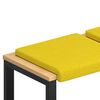 vidaXL Coj&iacute;n de banco 4 uds. Tela Amarillo Claro Profundidad 35 cm