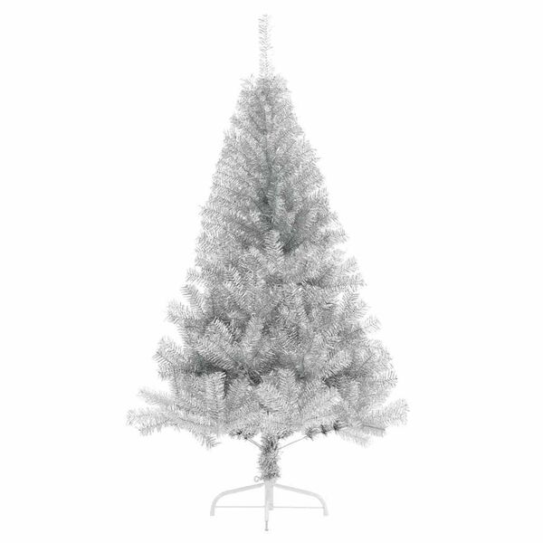 vidaXL &Aacute;rbol de Navidad Artificial Preiluminado Plateado 150 cm PET