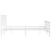 vidaXL Estructura cama sin colchón con estribo metal blanco 150x200 cm
