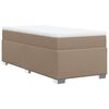 vidaXL Cama box spring con colch&oacute;n cuero sint&eacute;tico capuchino 100x200cm