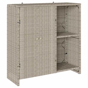 vidaXL Armario de almacenamiento Gris Claro 100 x 36 x 102 cm Rat&aacute;n