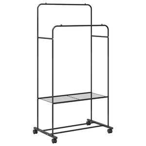 vidaXL Perchero para ropa Negro 80 x 53 x 156 cm