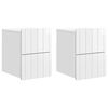 vidaXL Mesita de Noche de Pared 2 pcs Brillante 33 x 34,5 x 43 cm