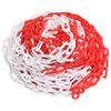 vidaXL Cadenas de advertencia pl&aacute;stico rojo y blanco 100 m &Oslash;6 mm