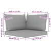 vidaXL Sof&aacute; de jard&iacute;n de palets de 2 plazas con cojines grises