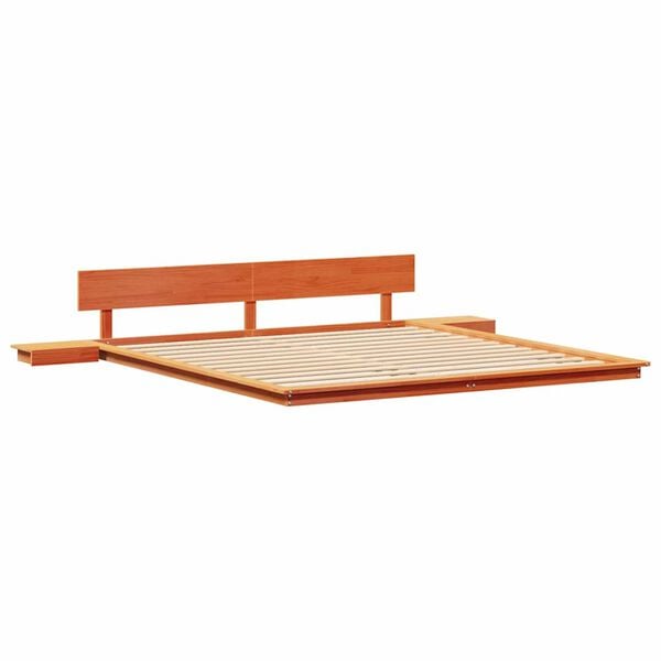 vidaXL Estructura de cama Marr&oacute;n 200 x 200 cm Madera