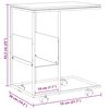 vidaXL Mesa auxiliar con ruedas madera ingenier&iacute;a blanco 55x36x63,5 cm