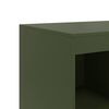 vidaXL Aparador de acero verde oliva 67x39x95 cm
