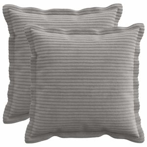 vidaXL Funda de almohada 2 uds. HOUTEN Gris Claro 30 x 30 cm pana