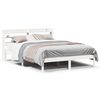 vidaXL Estructura de cama sin colch&oacute;n madera de pino blanco 135x190 cm