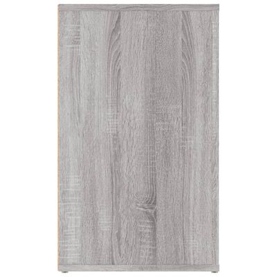 vidaXL Mesita de noche madera contrachapada gris Sonoma 50x36x60 cm