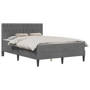 vidaXL Estructura de cama con colch&oacute;n vidaXL Gris oscuro 120 x 190 cm