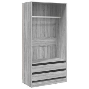vidaXL Armario de madera contrachapada gris Sonoma 100x50x200 cm