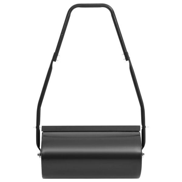 vidaXL Rodillo para c&eacute;sped con mango acero y hierro negro 42 L