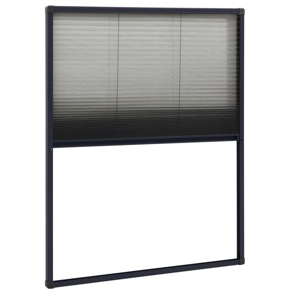 vidaXL Mosquitera plisada de ventanas aluminio gris antracita 60x80cm