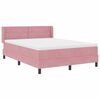 vidaXL Cama tipo Box Spring con colch&oacute;n Rosa 200 x 140 cm Terciopelo