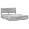 vidaXL Estructura de cama Gris Sonoma 200 x 200 cm Madera Ingenieril