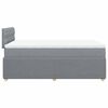 vidaXL Cama box spring con colch&oacute;n tela gris claro 120x200 cm