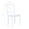 vidaXL Sillas de comedor 4 unidades madera maciza de caucho blanco