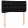 vidaXL Cama box spring con colch&oacute;n tela negro 120x190 cm