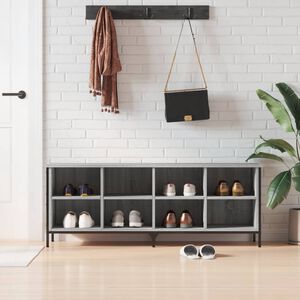 vidaXL Zapatero madera de ingenier&iacute;a gris Sonoma 131x35x50 cm