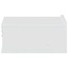 vidaXL Mesitas noche flotante 2 uds contrachapada blanco 40x30x15 cm
