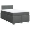 vidaXL Cama box spring con colchón tela gris oscuro 120x200 cm