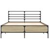 vidaXL Estructura cama madera ingenier&iacute;a metal roble Sonoma 120x190 cm