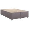 vidaXL Cama box spring con colch&oacute;n cuero sint&eacute;tico gris 160x200 cm