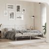 vidaXL Estructura cama sin colchón con estribo metal blanco 180x200 cm