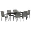 vidaXL Conjunto de Comedor de Jard&iacute;n 7 pcs Gris