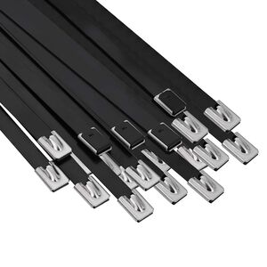 vidaXL Atadura de Cables 50 uds. 7,9 x 350 mm Negro