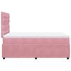 vidaXL Cama box spring con colch&oacute;n terciopelo rosa 120x200 cm