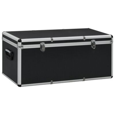 vidaXL Cajas de almacenamiento 3 unidades aluminio negro