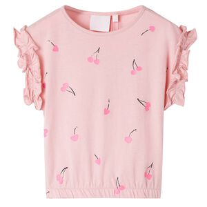 vidaXL Camiseta infantil rosa claro 116