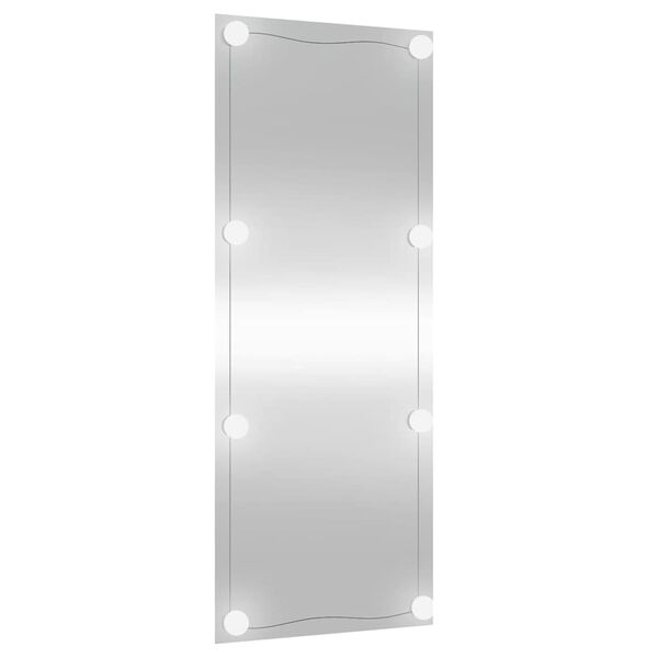 vidaXL Espejo de pared rectangular con luces LED vidrio 40x100 cm
